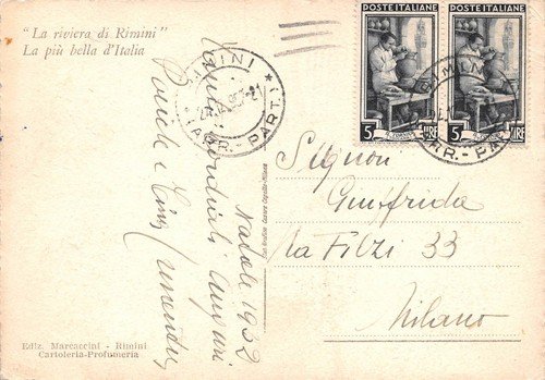 Cartolina Rimini Ponte Tiberio 1952 | Immagine Gallery 2