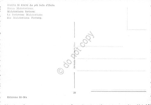 Cartolina Rimini Riviera Rocca Malatestiana colorata | Immagine Gallery 2