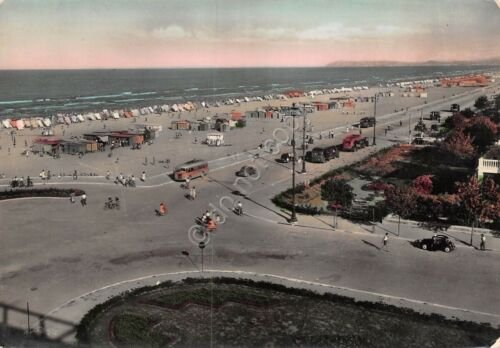 Cartolina Rimini Spiaggia 1953