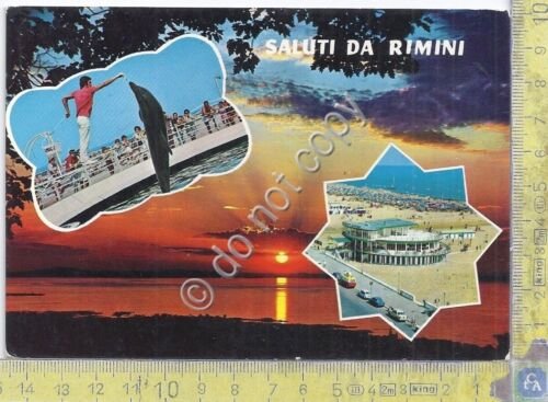 Cartolina Rimini vedute varie anni '80
