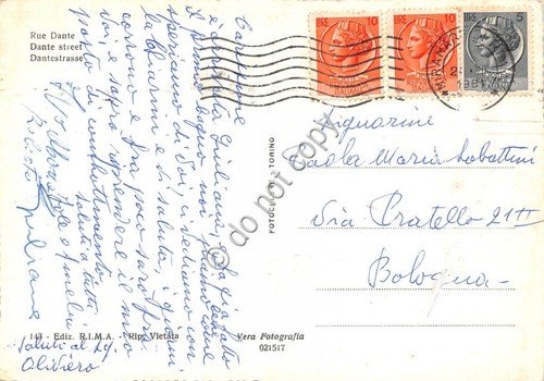 Cartolina Rimini Via Dante 1961