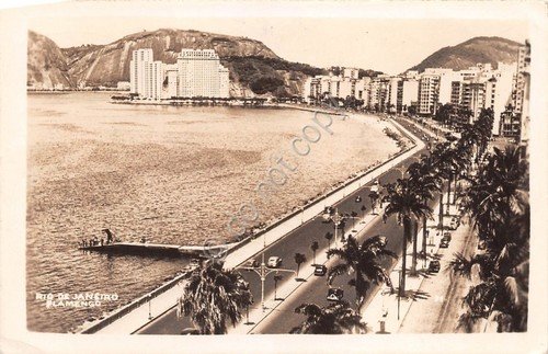 Cartolina Rio de Janeiro Flamengo Posta aerea 1952 | Immagine principale
