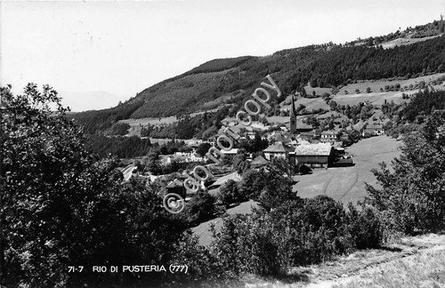 Cartolina Rio di Pusteria panorama 1956 Foto Ghedina