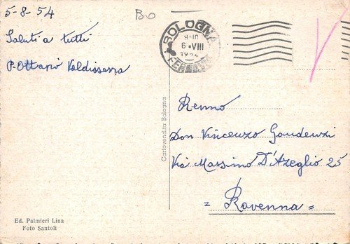 Cartolina Riola Ingresso al paese 1954 | Immagine Gallery 2