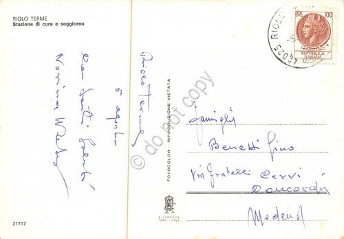 Cartolina Riolo Terme Alberghi e pensioni vedute | Immagine Gallery 2