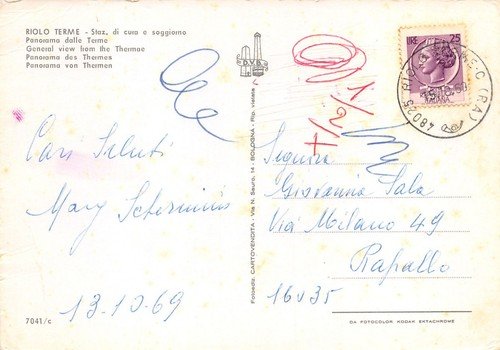 Cartolina Riolo Terme panorama delle Terme 1969 | Immagine Gallery 2