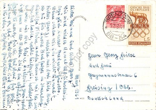 Cartolina Riva del Garda Il Porto Motoscafo Riva 1951 (Genova) | Immagine Gallery 2