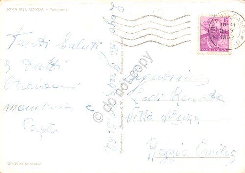 Cartolina Riva del Garda Panorama dall'alto paese lago 1962 | Immagine Gallery 2