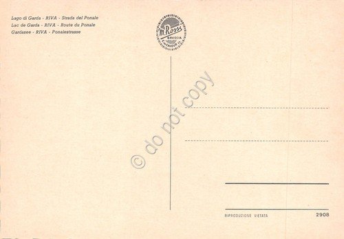 Cartolina Riva del Garda Strada del Ponale anni '80