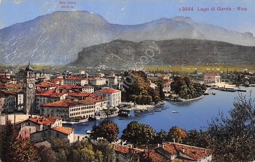 Cartolina Riva Lago di Garda panorama illustrata | Immagine principale