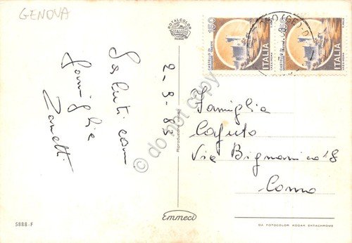 Cartolina Riva Trigoso camping e paese stemma paese 1983 | Immagine Gallery 2