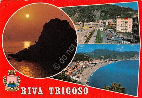 Cartolina Riva Trigoso vedute (Genova)