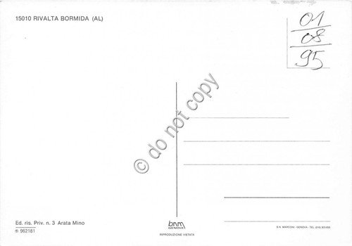 Cartolina Rivalta Bormida Panorama parziale