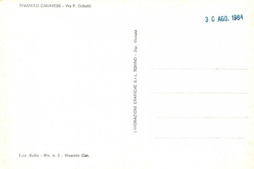 Cartolina Rivarolo Canavese Via Gobetti