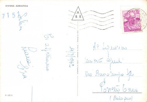 Cartolina Riviera Adriatica Pin Up Vedutine (Rimini)