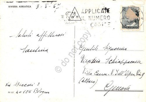 Cartolina Riviera Adriatica vedute varie località 1967 Timbro PT (Rimini) | Immagine Gallery 2