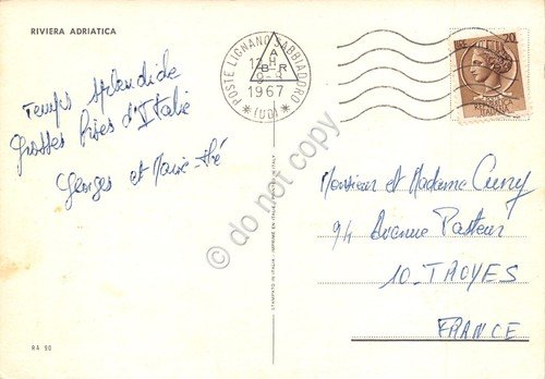 Cartolina Riviera Adriatica vedute varie località grafica1967 (Rimini) | Immagine Gallery 2