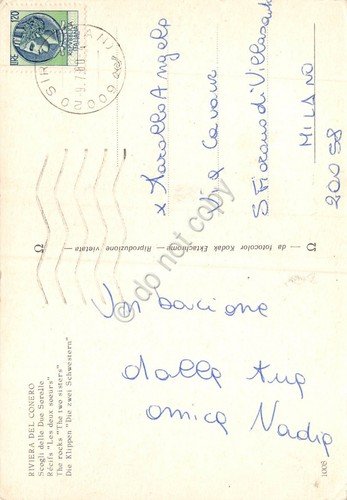 Cartolina Riviera del Conero Scogli delle Due Sorelle barca a … | Immagine Gallery 2