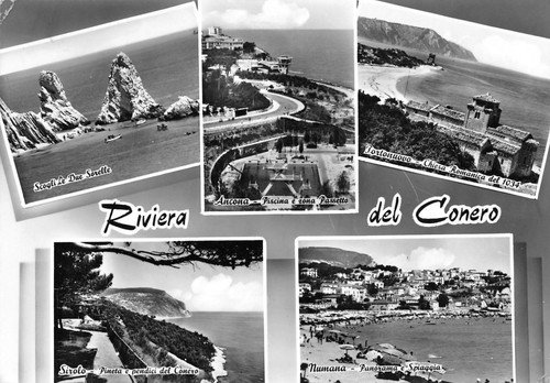 Cartolina Riviera del Conero Vedutine 1958