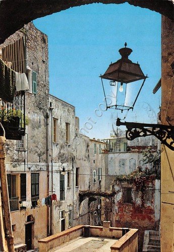 Cartolina Riviera Ligure angolo caratteristico 1989