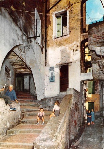 Cartolina Riviera Ligure angolo pittoresco animato 1968 | Immagine principale