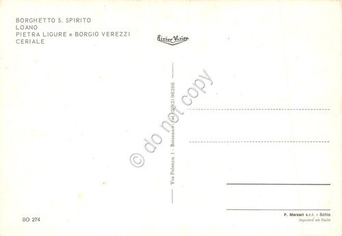 Cartolina Riviera ligure mappa con vedute da Finale a Laigueglia | Immagine Gallery 2