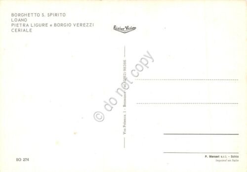 Cartolina Riviera Ligure Ponente vedute varie e mappa località (Savona)