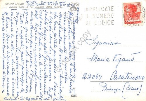 Cartolina Riviera Ligure rete da pesca al tramonto 1967 (Genova) | Immagine Gallery 2