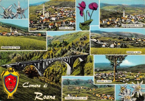 Cartolina Roana vedute Canove Camporovere Cesuna (Vicenza)