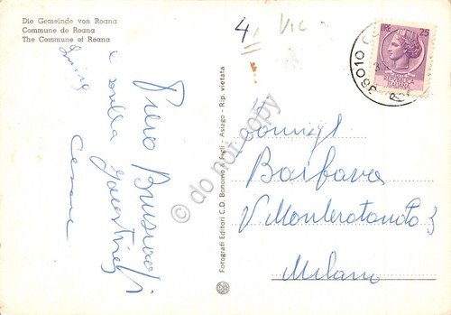 Cartolina Roana vedute Canove Camporovere Cesuna (Vicenza)