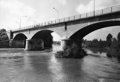 Cartolina Robecco Cremona Ponte su fiume Oglio