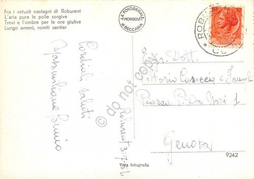 Cartolina Roburent Panaorama Monte Antorotto 1956 | Immagine Gallery 2