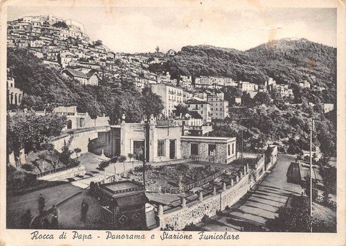 Cartolina Rocca di Papa Panorama e Stazione Funicolare 1940 | Immagine principale