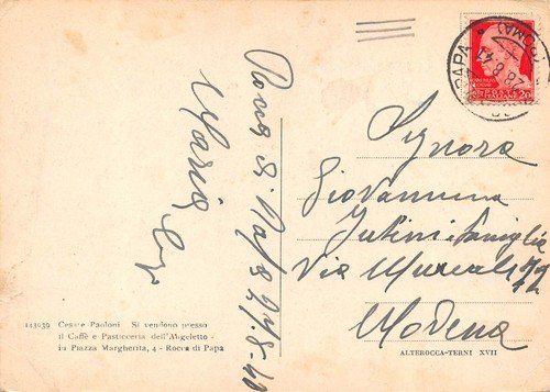 Cartolina Rocca di Papa Panorama e Stazione Funicolare 1940 | Immagine Gallery 2