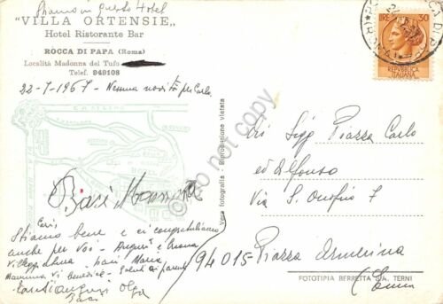Cartolina Rocca di Papa Villa Ortensie Hotel 1967