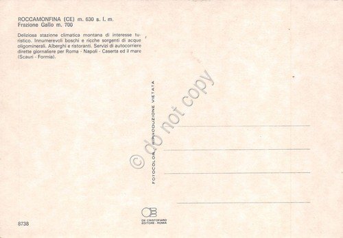 Cartolina Roccamonfina Frazione Gallo Panorama anni '80
