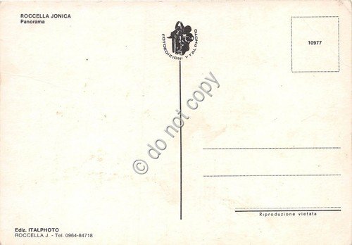 Cartolina Roccella Jonica panorama dall'alto
