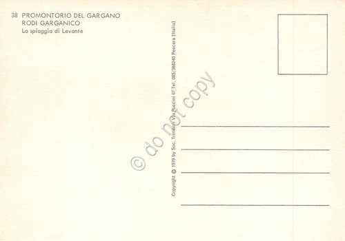 Cartolina Rodi Garganico Spiaggia di Levante animata anni '80 | Immagine Gallery 2