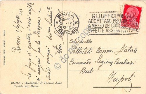 Cartolina Roma Accademia di Francia da Trinità dei Monti animata … | Immagine Gallery 2