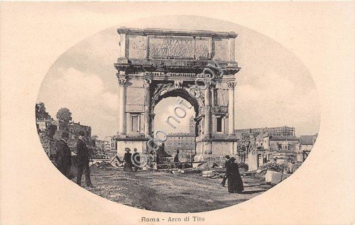 Cartolina Roma Arco di Tito animata abiti d'epoca Anni 20 … | Immagine principale