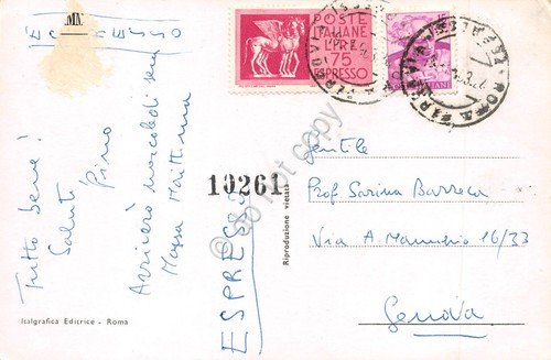 Cartolina Roma Arco di Tito disegno Enzo Cassoni 1963 Espresso … | Immagine Gallery 2