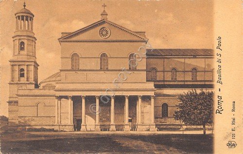 Cartolina Roma Basilica di San Paolo Ed Risi 1908 | Immagine principale