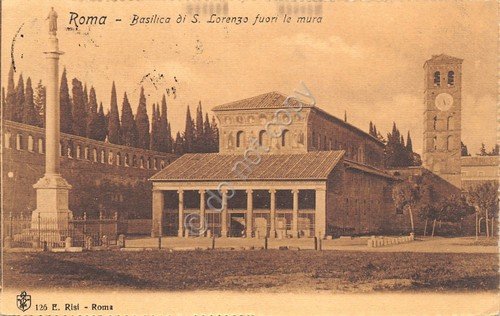 Cartolina Roma Basilica S. Lorenzo fuori le mura 1908 | Immagine principale