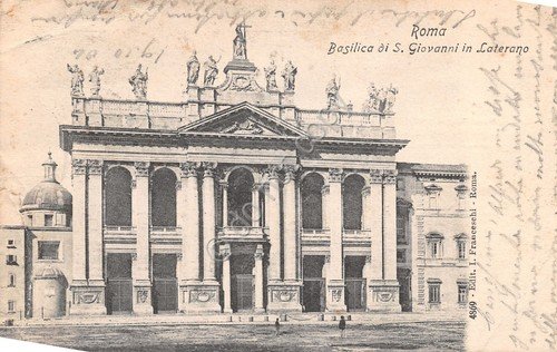 Cartolina Roma Basilica san Giovanni in Laterano 1904