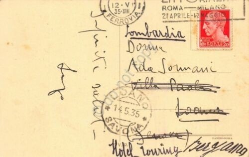 Cartolina Roma Basilica San Giovanni timbro targhetta 1935 | Immagine Gallery 2