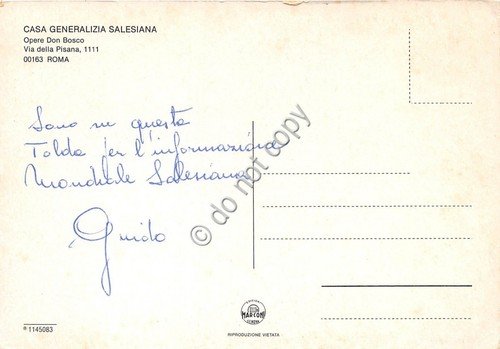 Cartolina Roma Casa generalizia Salesiana Opere Don Bosco vista dall'alto | Immagine Gallery 2