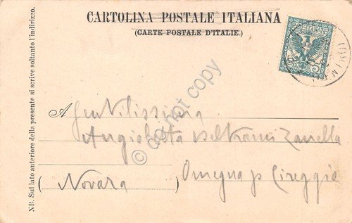 Cartolina Roma Chiesa S.Cecilia Interno 1909