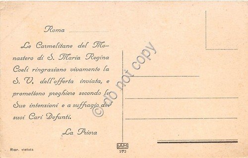 Cartolina Roma Chiesa S.Teresa del B.G. Via S. Francesco di …