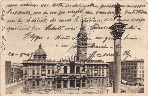 Cartolina Roma Chiesa Santa Maria Maggiore 1949