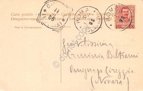 Cartolina Roma Esterno della Scala Santa 1909